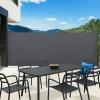 Brise vue enroulable gris 400x180 cm*IDMarket Best