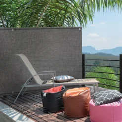 Brise vue gris 1,8 m x 10 m occultant 400 gr/m²*IDMarket Online