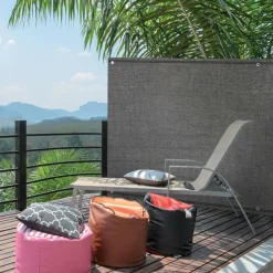 Brise vue gris 1,2m x 10m occultant 220g m²*IDMarket Clearance