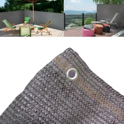 Brise vue 1,5m x 10m gris occultant 90g m²*IDMarket Online