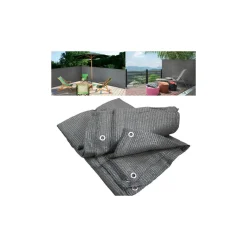 Brise vue 1,5m x 10m gris occultant 90g m²*IDMarket Online