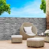 Brise vue occultant gris a motif de pierre 1,8 x 10 M*IDMarket Discount