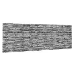 Brise vue occultant gris a motif de pierre 1,8 x 10 M*IDMarket Discount