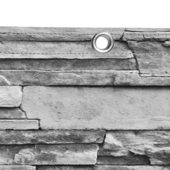 Brise vue occultant gris a motif de pierre 1,8 x 10 M*IDMarket Discount