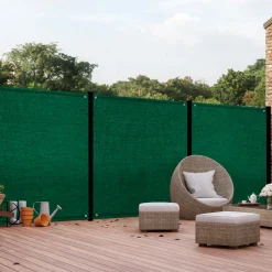 Brise vue vert 1,2 m x 10 m occultant 400 gr/m²*IDMarket New