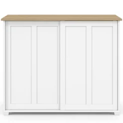 Buffet 100 cm 2 portes coulissantes blanc*IDMarket Hot