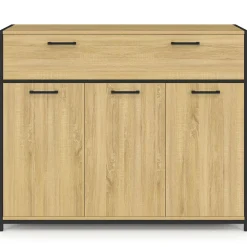 Buffet 100 cm 3 portes et 1 tiroir design industriel*IDMarket Outlet