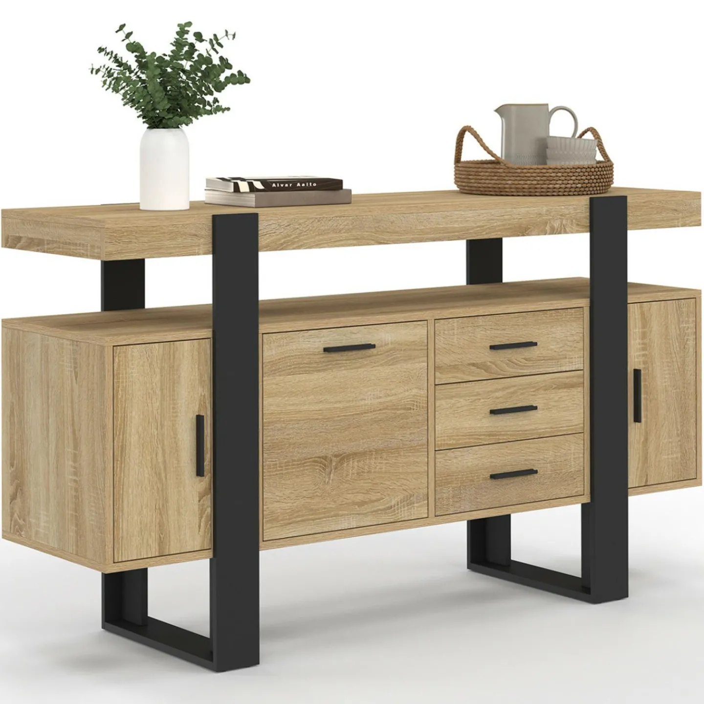 Buffet 140 cm bois et nois*IDMarket Best