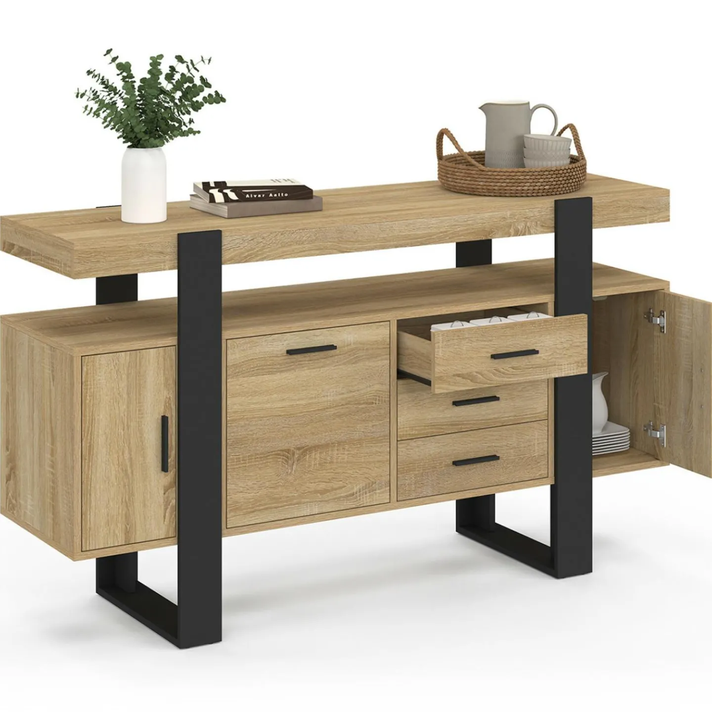 Buffet 140 cm bois et nois*IDMarket Best