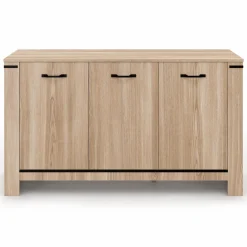 Buffet 3 portes 140 cm en bois clair*IDMarket New
