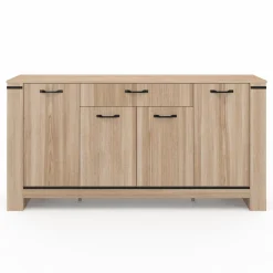 Buffet 4 portes avec tiroir bois clair 160 cm*IDMarket Best