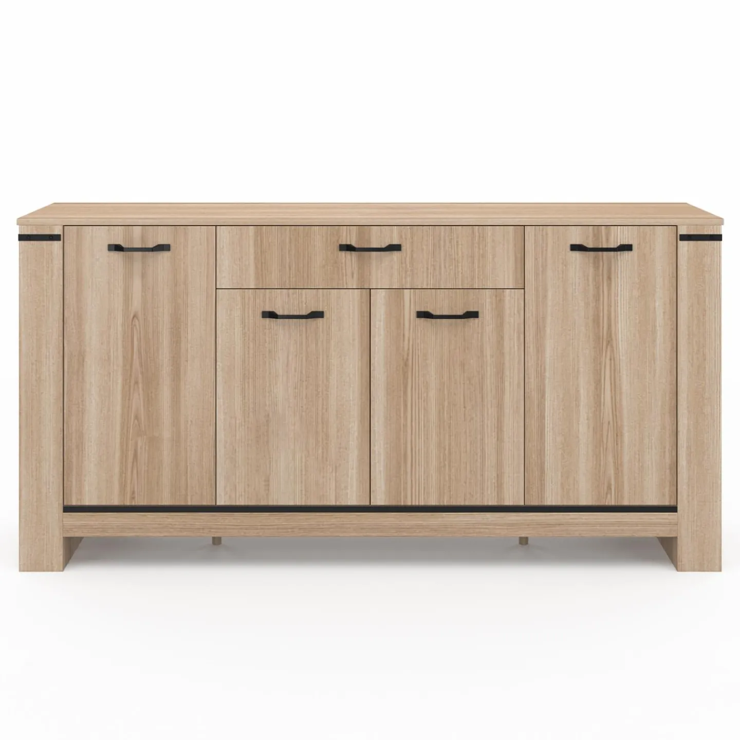 Buffet 4 portes avec tiroir bois clair 160 cm*IDMarket Best