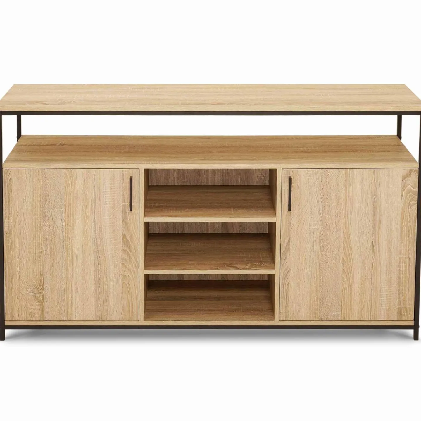 Buffet 2 portes industriel avec 3 étagères 140 cm*IDMarket Sale