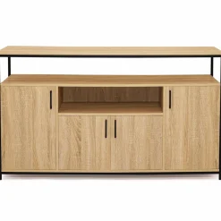 Buffet 4 portes industriel avec niche 140 cm*IDMarket Outlet