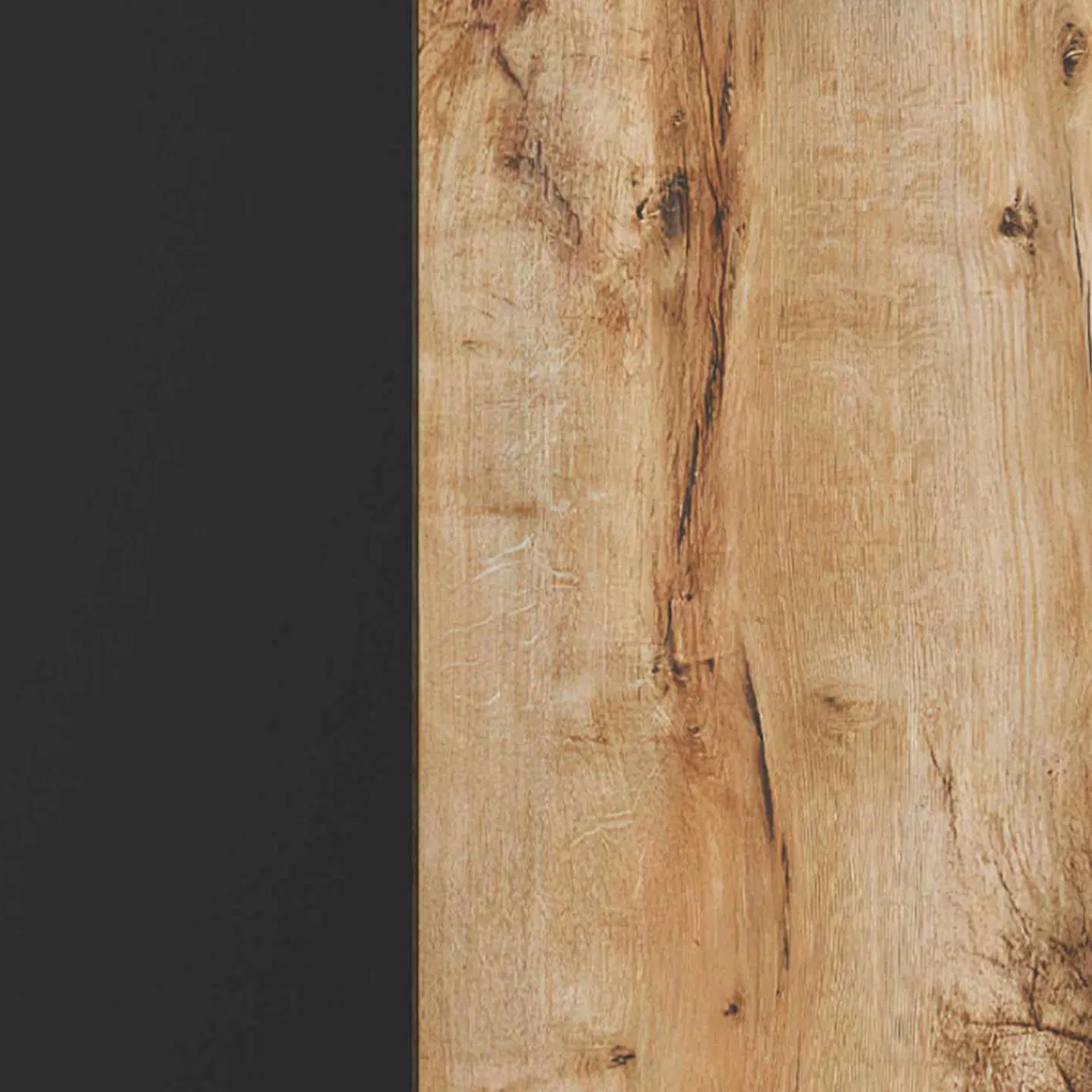 Buffet 3 portes industriel bois et métal noir*IDMarket Online