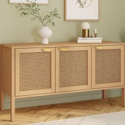 Buffet bas 3 portes avec cannage 110 cm*IDMarket Sale