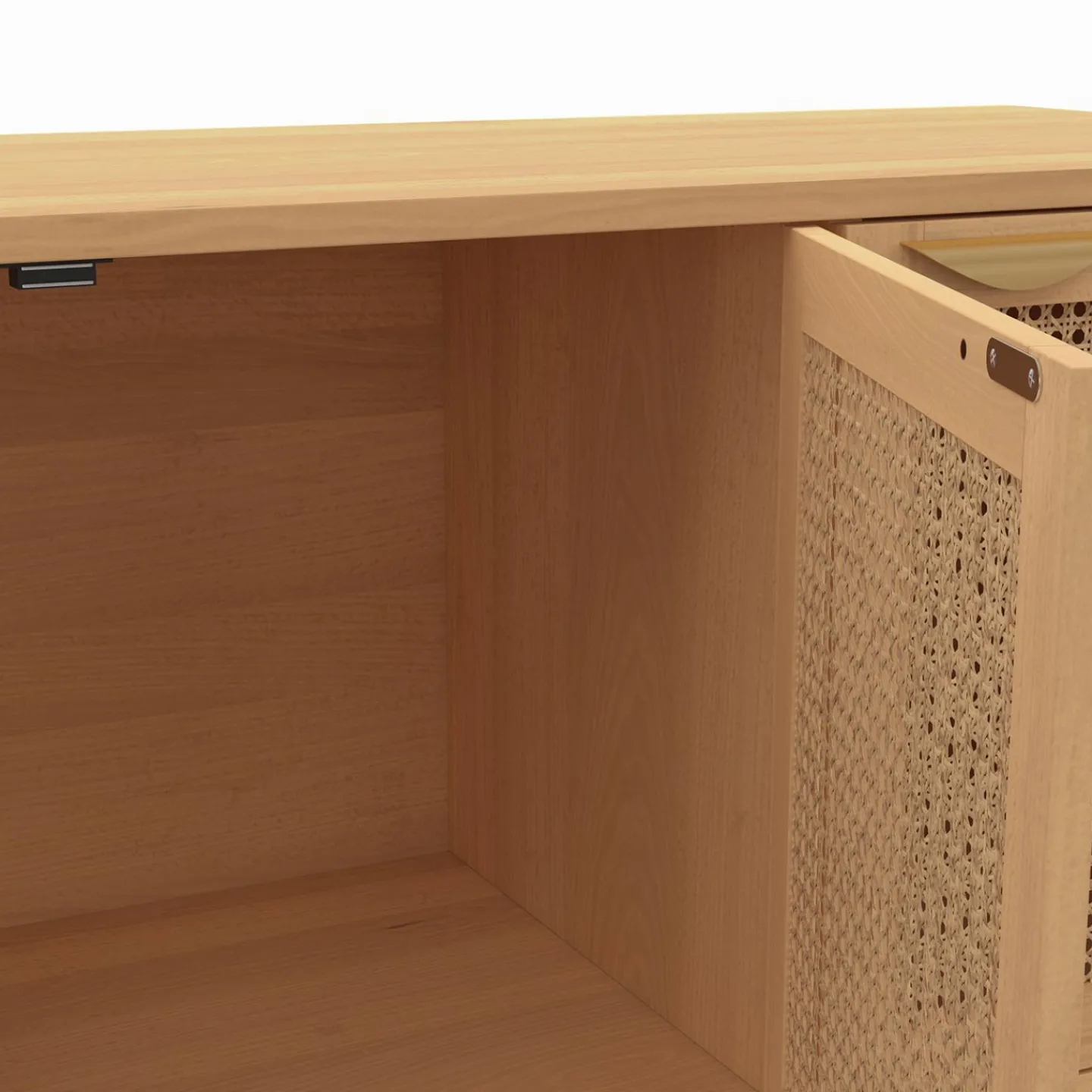 Buffet bas 3 portes avec cannage 110 cm*IDMarket Sale