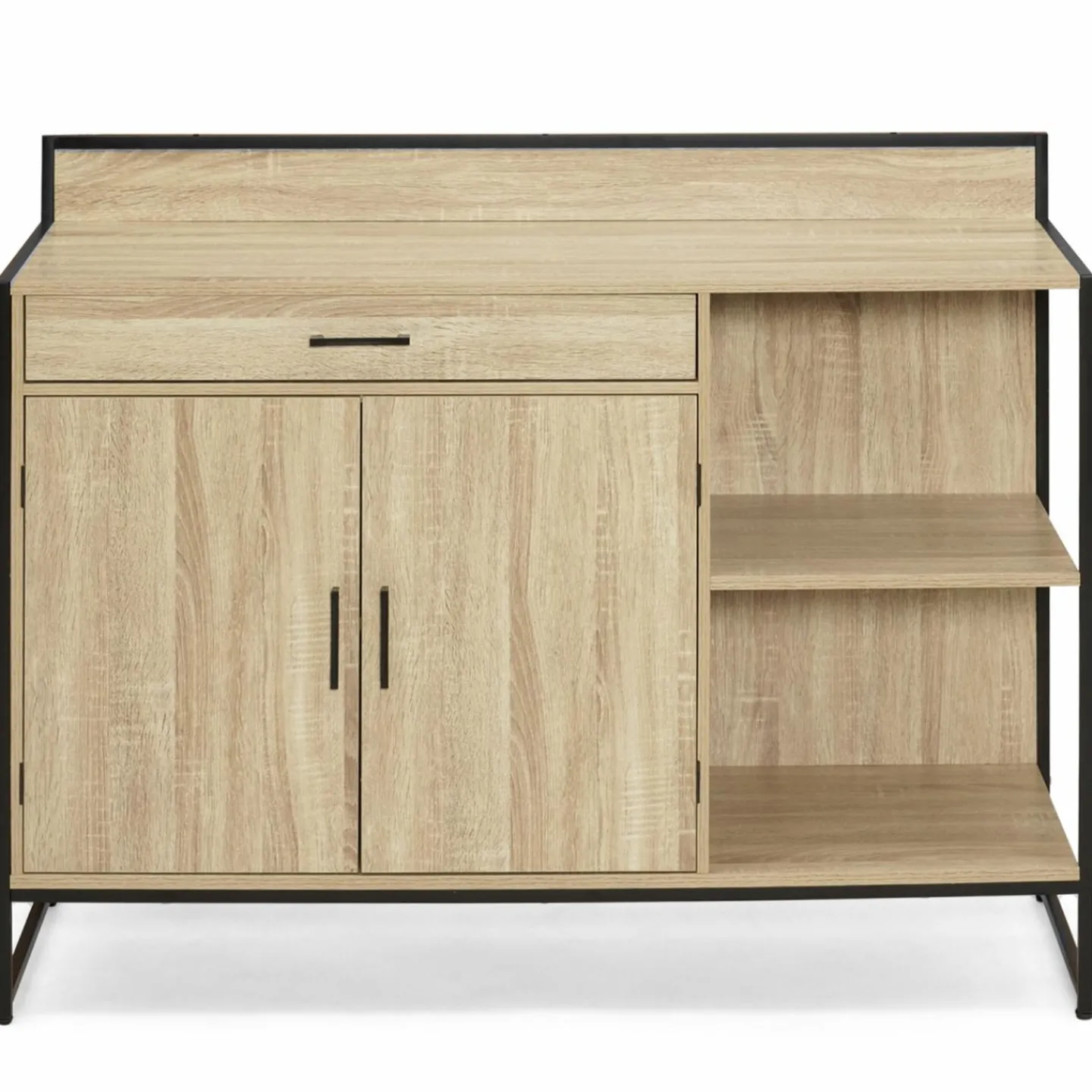 Buffet bas de cuisine industriel avec plan de travail*IDMarket Outlet