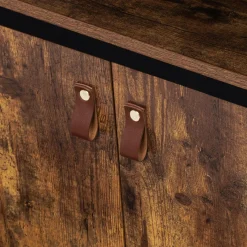 Buffet bas industriel 2 portes effet bois vieilli 100 cm*IDMarket Hot