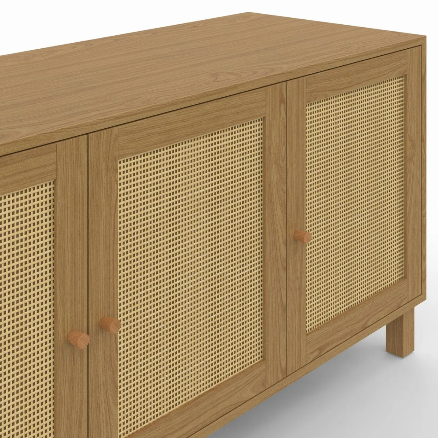 Buffet bas vintage effet cannage*IDMarket New