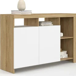 Buffet bois avec portes blanches*IDMarket Best
