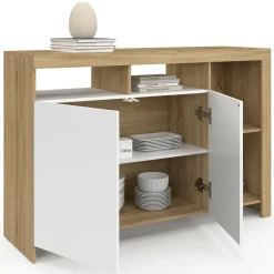 Buffet bois avec portes blanches*IDMarket Best