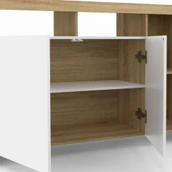 Buffet bois avec portes blanches*IDMarket Best