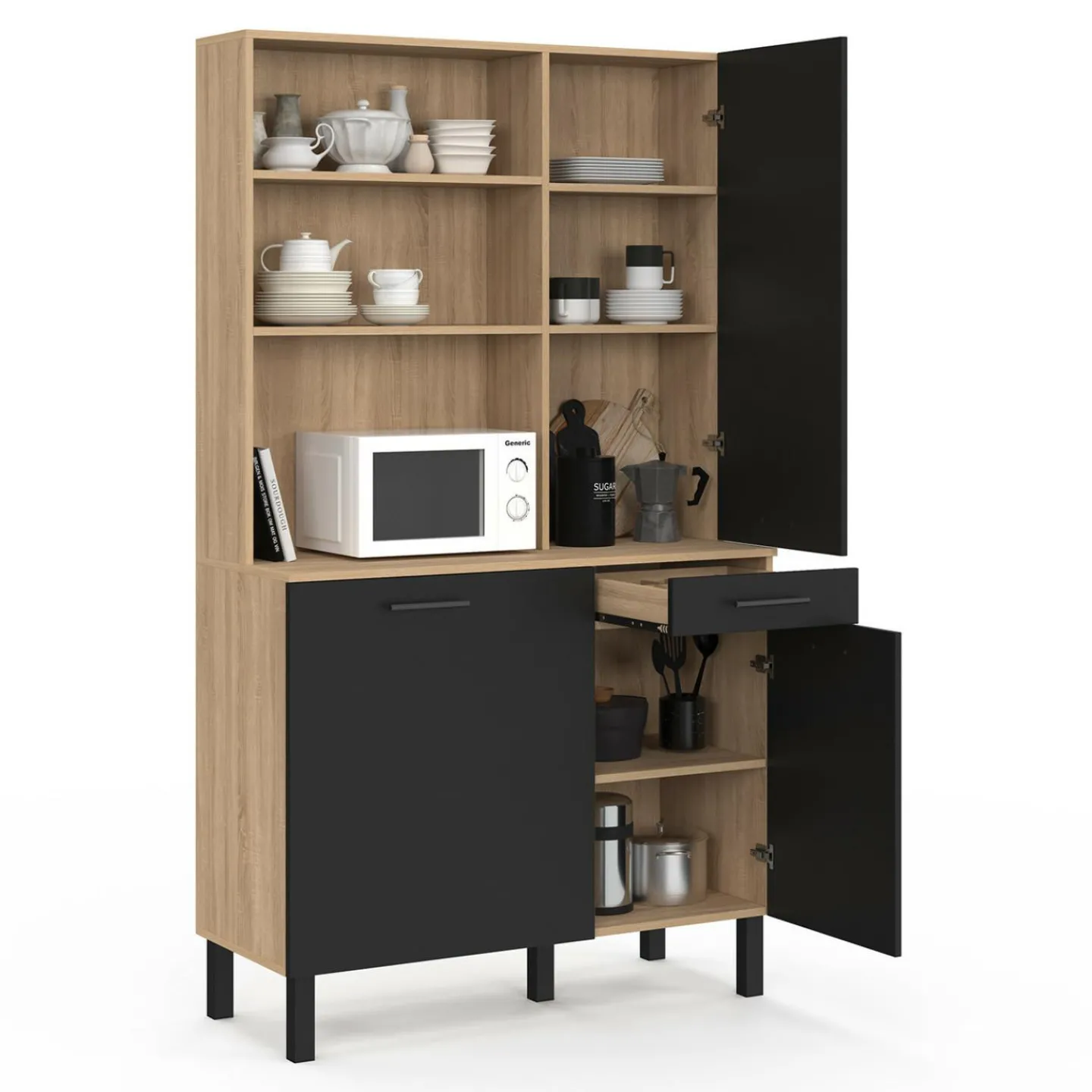 Buffet cuisine 100 cm 3 portes*IDMarket