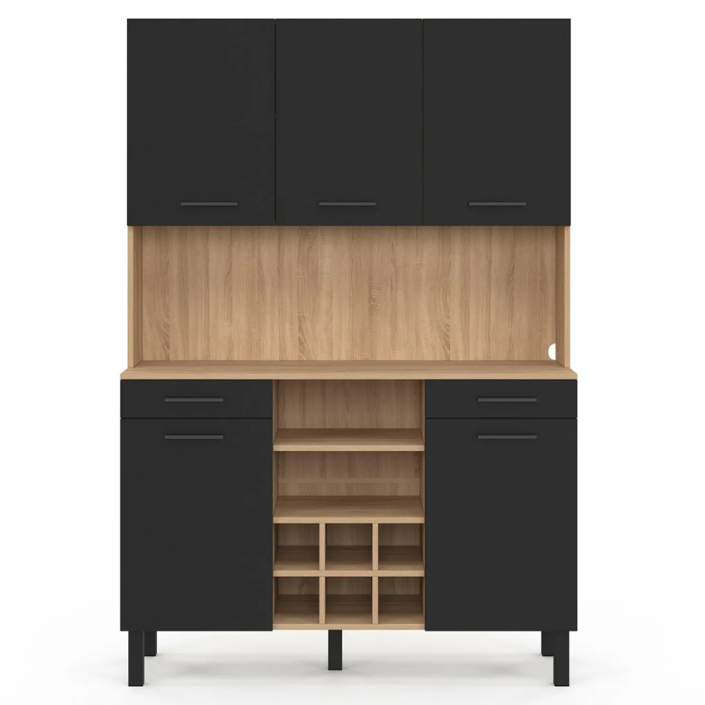 Buffet cuisine 120 cm 5 portes range-bouteilles*IDMarket