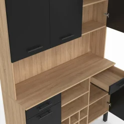 Buffet cuisine 120 cm 5 portes range-bouteilles*IDMarket