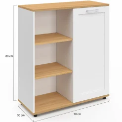 Buffet d'appoint blanc et bois*IDMarket Clearance