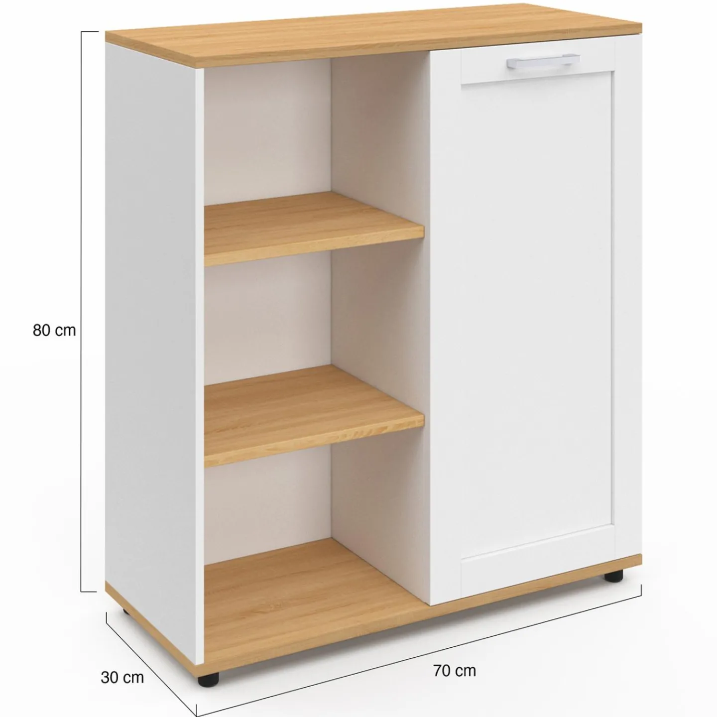 Buffet d'appoint blanc et bois*IDMarket Clearance