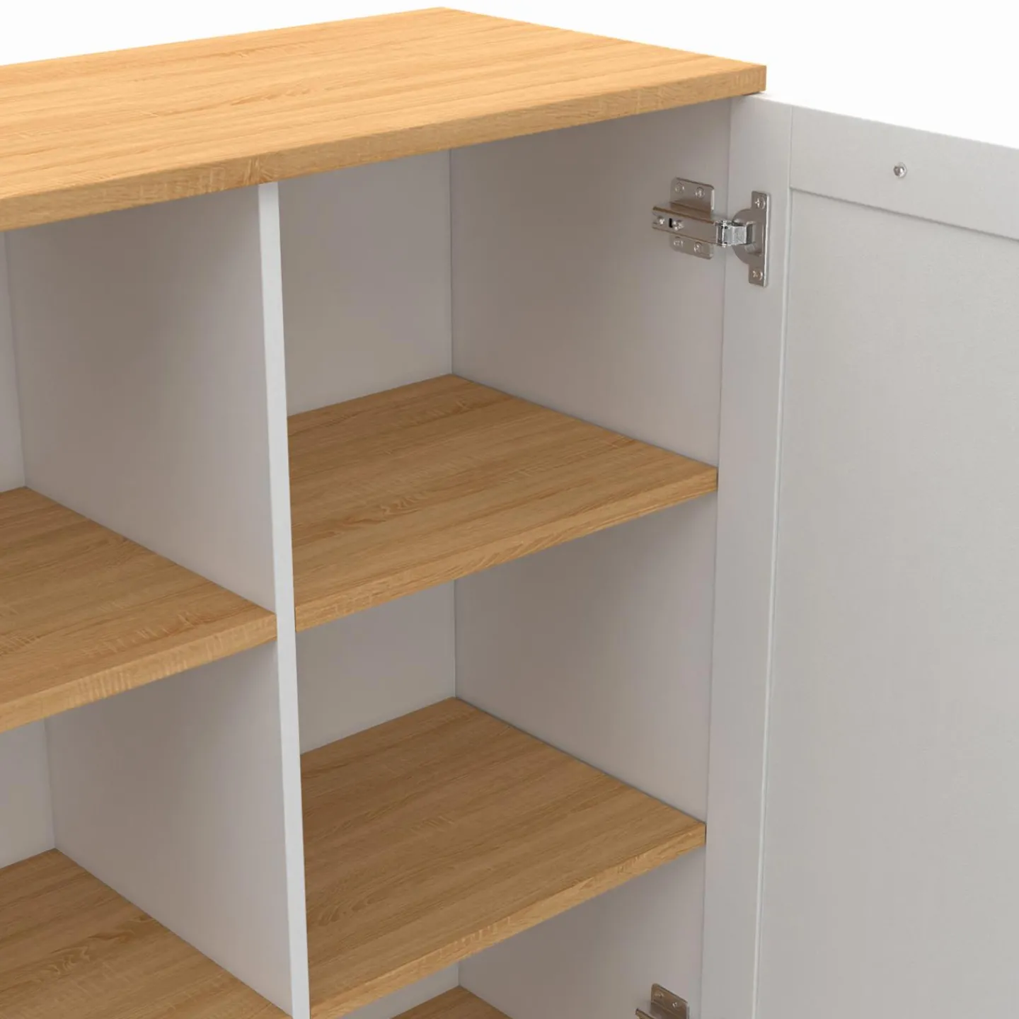 Buffet d'appoint blanc et bois*IDMarket Clearance