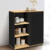 Buffet d'appoint noir et bois*IDMarket Clearance