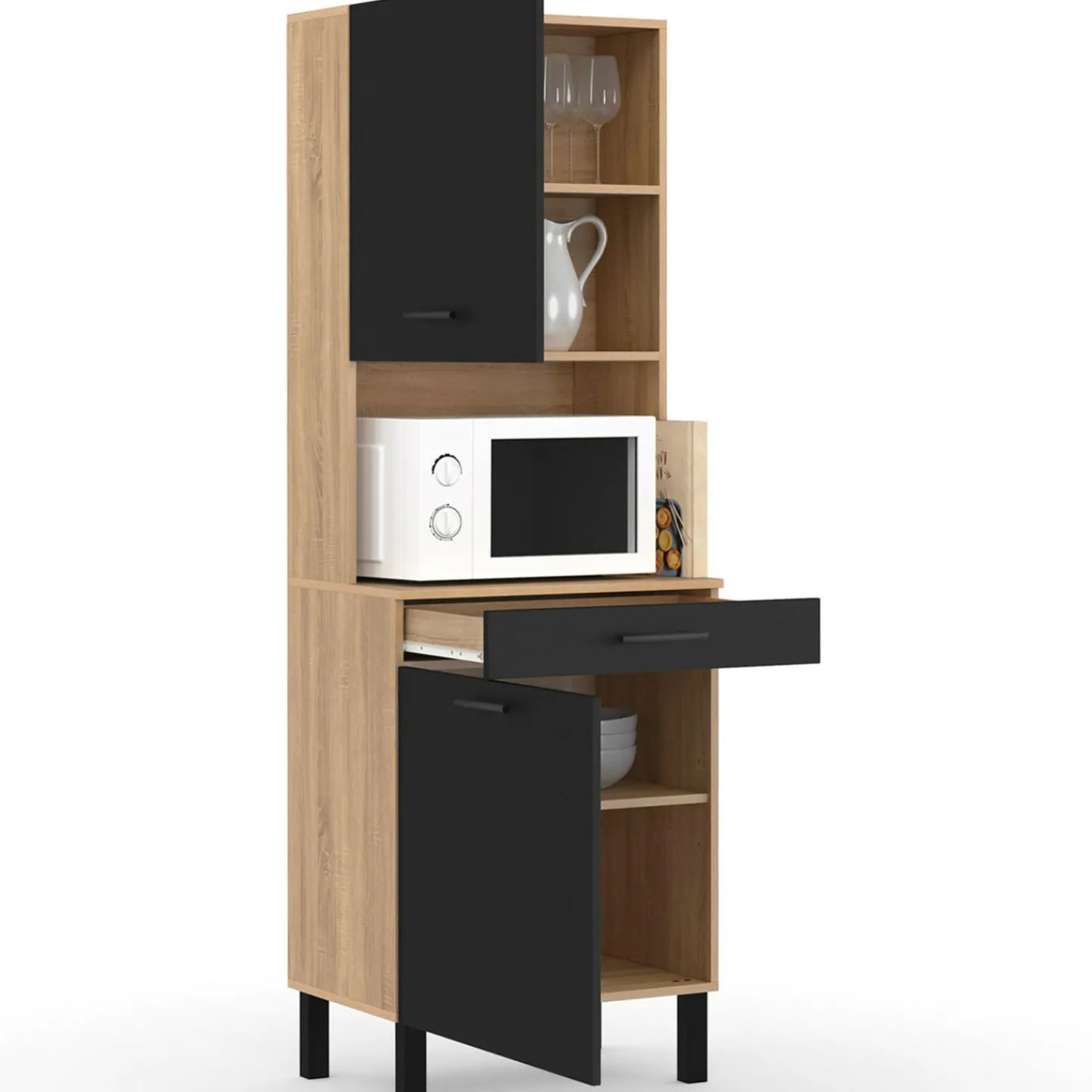 Buffet de cuisine avec 2 portes et un 1 tiroir*IDMarket Outlet