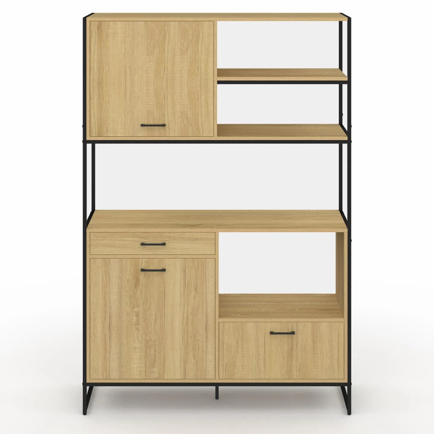 Buffet de cuisine industriel 3 portes 1 tiroir*IDMarket Sale