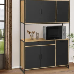 Buffet de cuisine industriel 120 cm avec 6 portes*IDMarket Best
