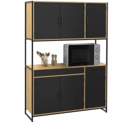 Buffet de cuisine industriel 120 cm avec 6 portes*IDMarket Best