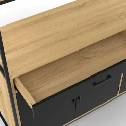 Buffet de cuisine industriel 120 cm avec 6 portes*IDMarket Best