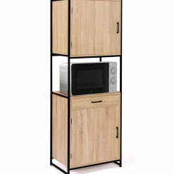 Buffet de cuisine industriel bois et métal 60 cm*IDMarket Online