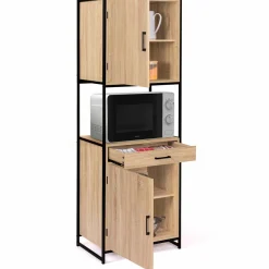 Buffet de cuisine industriel bois et métal 60 cm*IDMarket Online