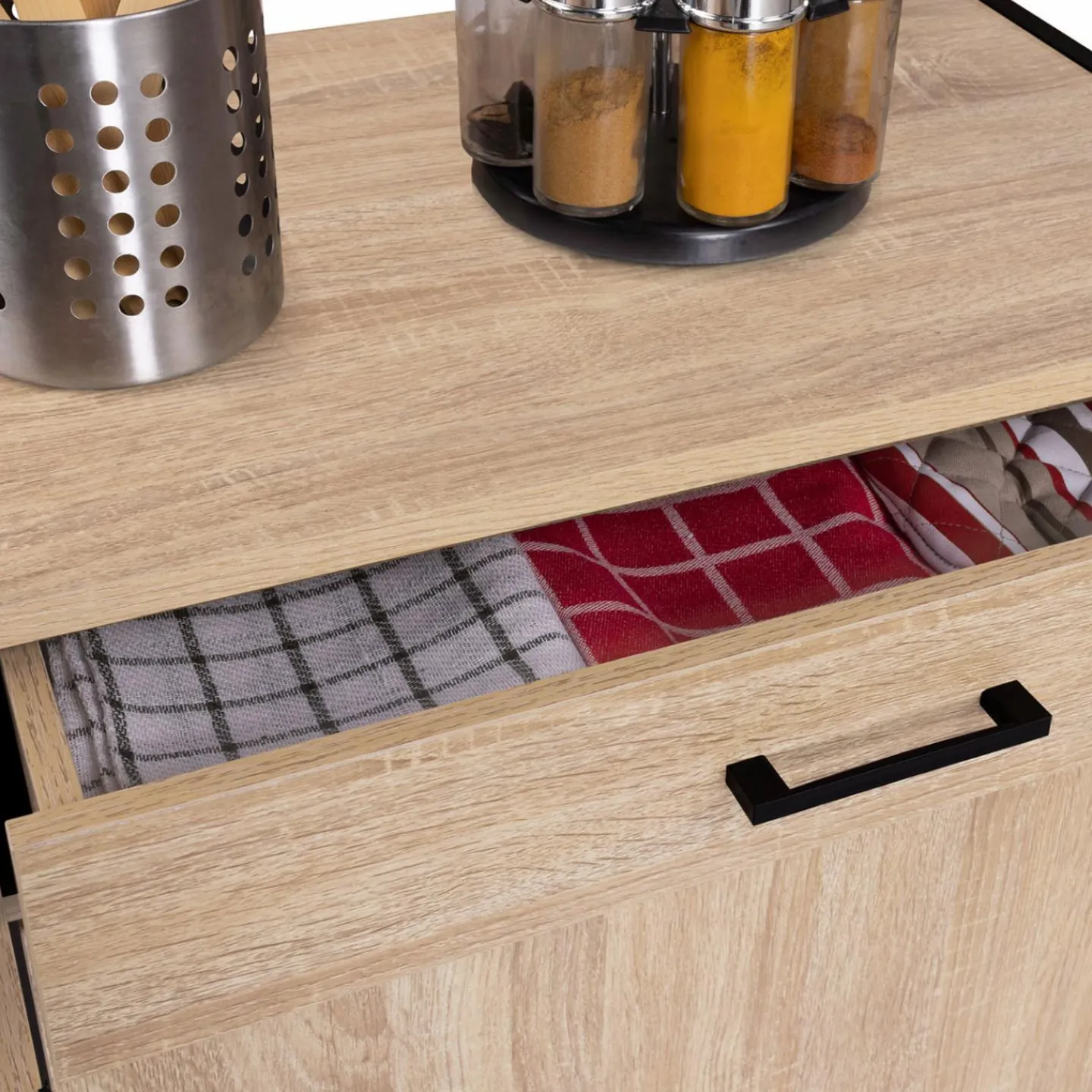 Buffet de cuisine industriel bois et métal 60 cm*IDMarket Online