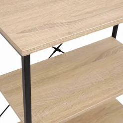 Buffet haut style industriel 2 portes avec étagères*IDMarket