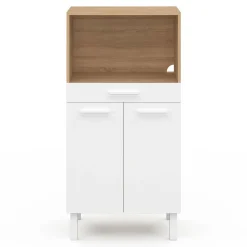 Buffet mi-haut 60 cm 1 tiroir 2 portes blanc*IDMarket Hot