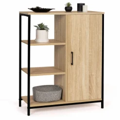 Buffet style industriel avec étagères et placard*IDMarket Hot