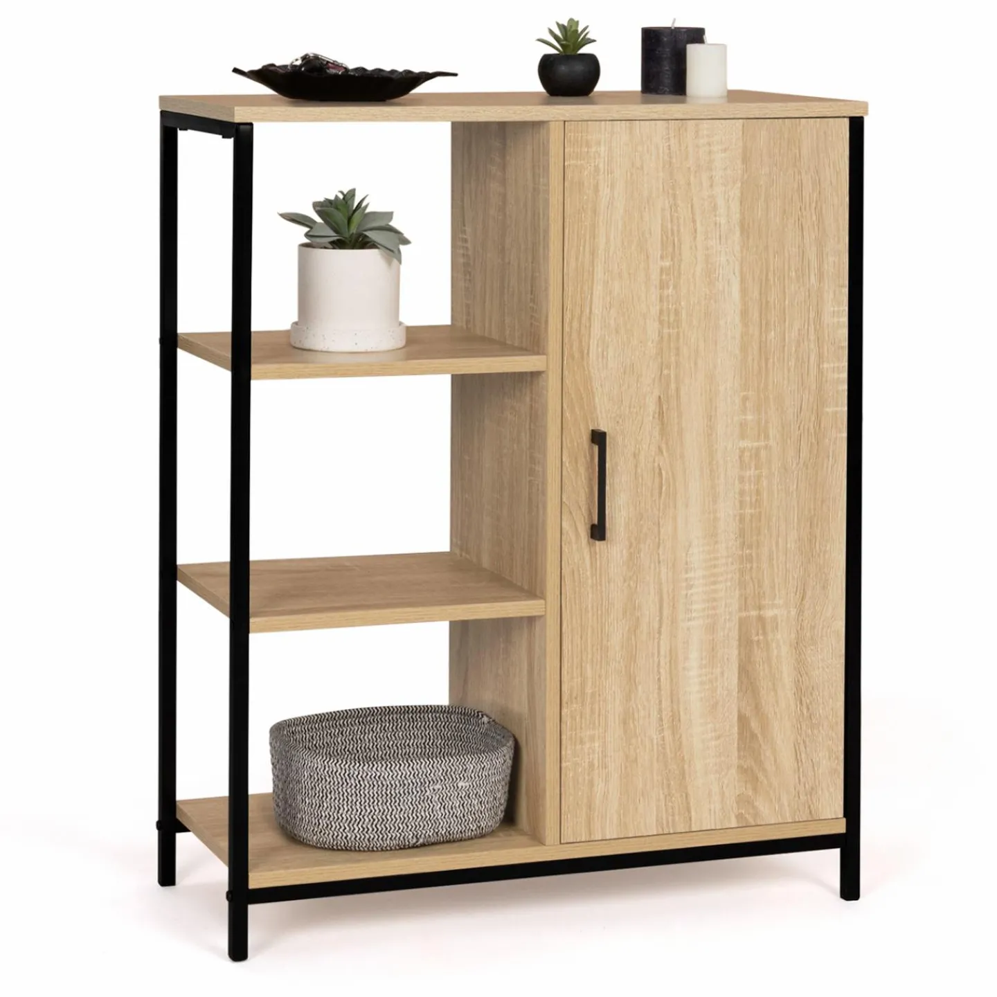 Buffet style industriel avec étagères et placard*IDMarket Hot