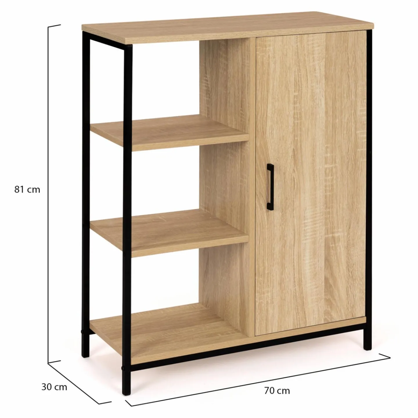 Buffet style industriel avec étagères et placard*IDMarket Hot