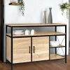 Buffet style industriel bois et métal noir 100 cm*IDMarket Sale
