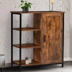 Buffet style industriel effet bois vieilli 70 cm*IDMarket New