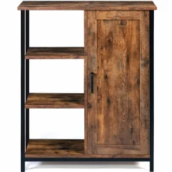 Buffet style industriel effet bois vieilli 70 cm*IDMarket New